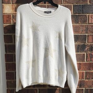 Callagraphie Women's Off White Star Sweater Size Large
